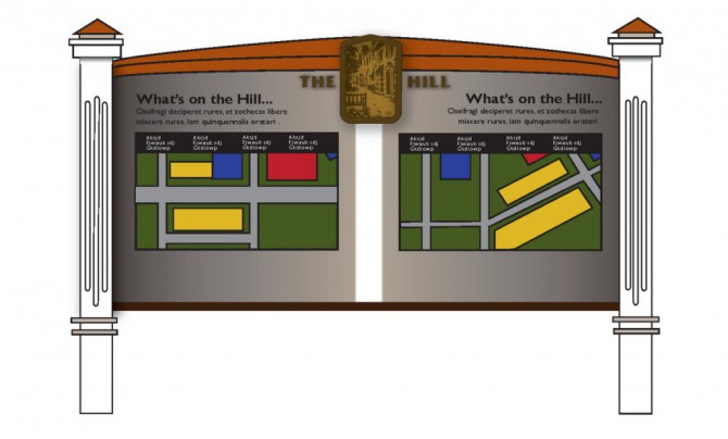 hill directional signs 2wide